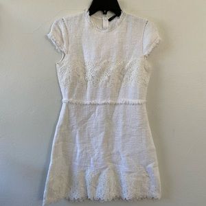 Zara white lace mini dress